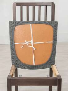 1 pieza Funda de asiento de silla de jacquard gruesa, funda de silla elástica desmontable y antideslizante para sala de estar, restaurante, cocina