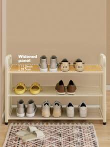 Durable Stable Shoe Rack, 3-Tier Shoe Organizer, Metal Shelf For Organization And Storage, Shoes Rack For Front Door Entrance, Shoe Shelf For Closet Organizer, Elegant Shoe Rack Organizer, Shoe Storage For Bedroom Living Room Bathroom Garage & Corridor, Shoe Rack For 9 Pairs, Sturdy & Durable - White - View 8