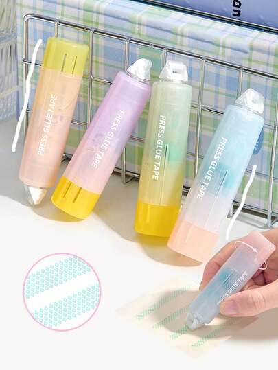 3 Pcs Aesthetic Clear Dot Glue Corrector Tape Style Strong Adhesion Double Sided Tape Student Journal Scrapbooking Craft