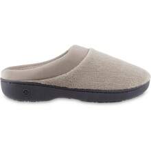 Isotoner Women's Terry And Satin Slip On Cushioned Slipper With Memory Foam For Indoor/Outdoor Comfort Flat Sandals - Cục đá - Xem 5