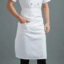 1PC Chef Apron Wholesale Half Body Restaurant Kitchen Work Apron Half Cut Waiter Chef Half Apron Black - Multicolor - View 6