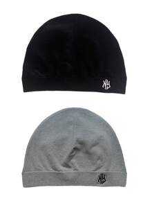 星星刺绣骷髅帽 轻盈柔软弹力透气针织帽 男士户外运动徒步露营旅行跑步街头休闲时尚全季舒适日常头饰秋季装饰 - A - 查看 9