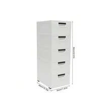 ZhdnBhnos 5 Drawers-7.87"W Multicolor/5 Drawers-11.81"W Multicolor/5 Drawers-11.81"W Colorful/15.8"D X 7.9"W X 33.1"H (5 Drawers) White/5 Drawers-11.81"W White Colorful Plastic Drawers Shelf, Storage Cabinet With  Drawers, Tall Dresser Organizer For Bedroom Furniture, Vertical Clothes Storage Tower, Small Chest Closet - 5 Drawers-11.81"W White - View 2