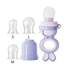1-Piece Set Of New Baby Fruit And Vegetable Chews, Made Of Silicone, Comes With 3 Sizes Of Mesh Bags, A Rotating Push-Type Food Feeder, And A Juice Feeding Tool - Nhiều màu - Xem 13