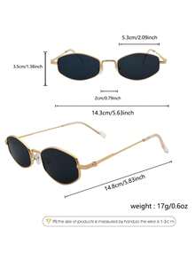 Gafas con marco de metal retro, gafas de moda versátiles, gafas con montura pequeña personalizadas para mujeres, accesorio para el atuendo diario de las mujeres