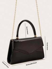 Women's Solid Color Handbag, Versatile For Daily Commute