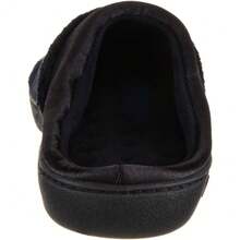 Isotoner Women's Terry And Satin Slip On Cushioned Slipper With Memory Foam For Indoor/Outdoor Comfort Flat Sandals - màu đen - Xem 8