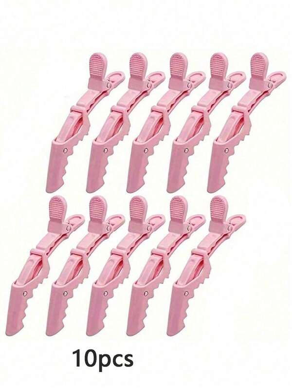 10 piezas/5 piezas/2 piezas Clip de pelo multifuncional con clip de cocodrilo y clip de posicionamiento de partición de peinado, adecuado para peluqueros y estilistas profesionales, clip de pelo de plástico antideslizante para mujeres, clip de pelo profesional de salón, clip de peinado con clip de cocodrilo, clip de boca larga, clip de boca de grúa, opción del estilista de cabello rizado