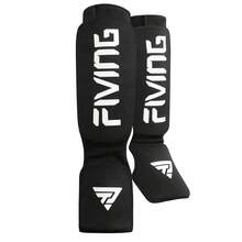 1 Pair Knitted Muay Thai/MMA Leg Guards, Adult Unisex Leg & Foot Protection For Training & Competition