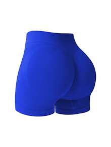 TCVC Quần short thể thao yoga nữ, thân thiện với da và đa năng, độ co giãn cao, giúp nâng đỡ vòng bụng, thích hợp cho yoga trong nhà/ngoài trời và mặc thường ngày vào mùa hè. - Xanh đậm - Xem 2