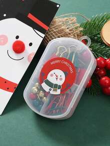 1pc Christmas Desktop Stapler, Cute Mini Stapler For Students, Space-Saving For Home/Office/Student Use, Compact Design, Portable, Colorful Paperclip Christmas Transparent Creative Stationery Set, Clip, Stapler, Christmas Gift