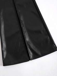 女士时尚二层皮裤，修身百搭