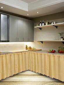 1pc Vintage Plaid Valance Curtain, No Drill Cabinet Curtain, Tier Curtains For Kitchen, Coffee Break Curtain, Room Divider, Japanese Fabric Curtain Suitable For All Seasons - Multicolor - View 10