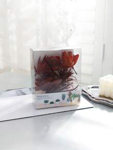 6 Stücke künstliche Plastik Sukkulenten Pflanzen & Töpfe DIY Deko, Hotel/Heim Garten Plastik Sukkulenten Dekoration, farbbeständige Plastik Sukkulenten DIY Grünpflanzendekoration