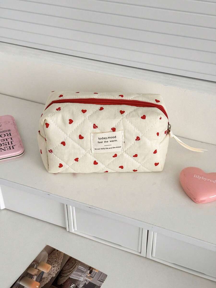 1 pieza Bolsa de cosméticos de gran capacidad para mujeres, bolsa de almacenamiento casual pequeña para damas con cremallera, bolso de embrague de viaje pequeño para mujer, bolsos pequeños