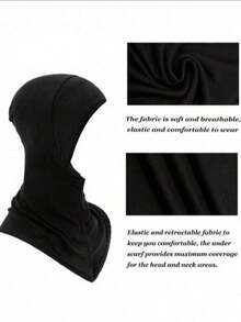 2pcs/Set Modal Breathable Multi-Color Elastic Neck Warmer, Balaclava, Neck Gaiter, Headband