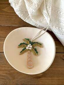 Summer Beach Themed Beaded Pendant With Starfish Palm Tree Sea Turtle And Other Animal Designs Suitable For Vacation Beach Seaside (Rope Color May Vary Between Batches) Bag Accessories Beach Bag Beach Accessories,Bead,Inlaid Bead,Handmade Nail Beads - 彩色 - 查看 9