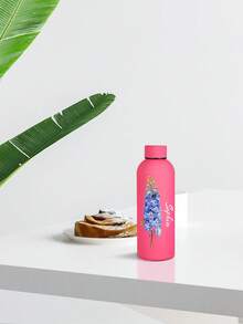 1pc 500ml Customized Insulated Tumbler, With Personalized Name & Floral Design, Straight Cylindrical Coffee Cup, Car Travel Mug, Personalized Insulated Cup, Custom Birthday Gift, Bridesmaid Gift Exquisite, High-Quality Custom, Personalized For Anniversaries, For Valentine's Day, For Mother's Day, For Birthdays, For Father's Day, For Graduation, For Weddings, For Housewarming, Brunch-Ready