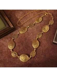 1pc Vintage Embossed Waist Belt For Women, Spring/Summer Summer, School Fall, Autumn, Halloween