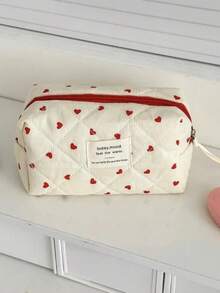 1 pieza Bolsa de cosméticos de gran capacidad para mujeres, bolsa de almacenamiento casual pequeña para damas con cremallera, bolso de embrague de viaje pequeño para mujer, bolsos pequeños
