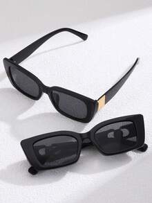 2 piezas Gafas de mujer con montura de ojo de gato, gafas de moda para atuendos de la Semana de la Moda Internacional, adecuadas para varias ocasiones