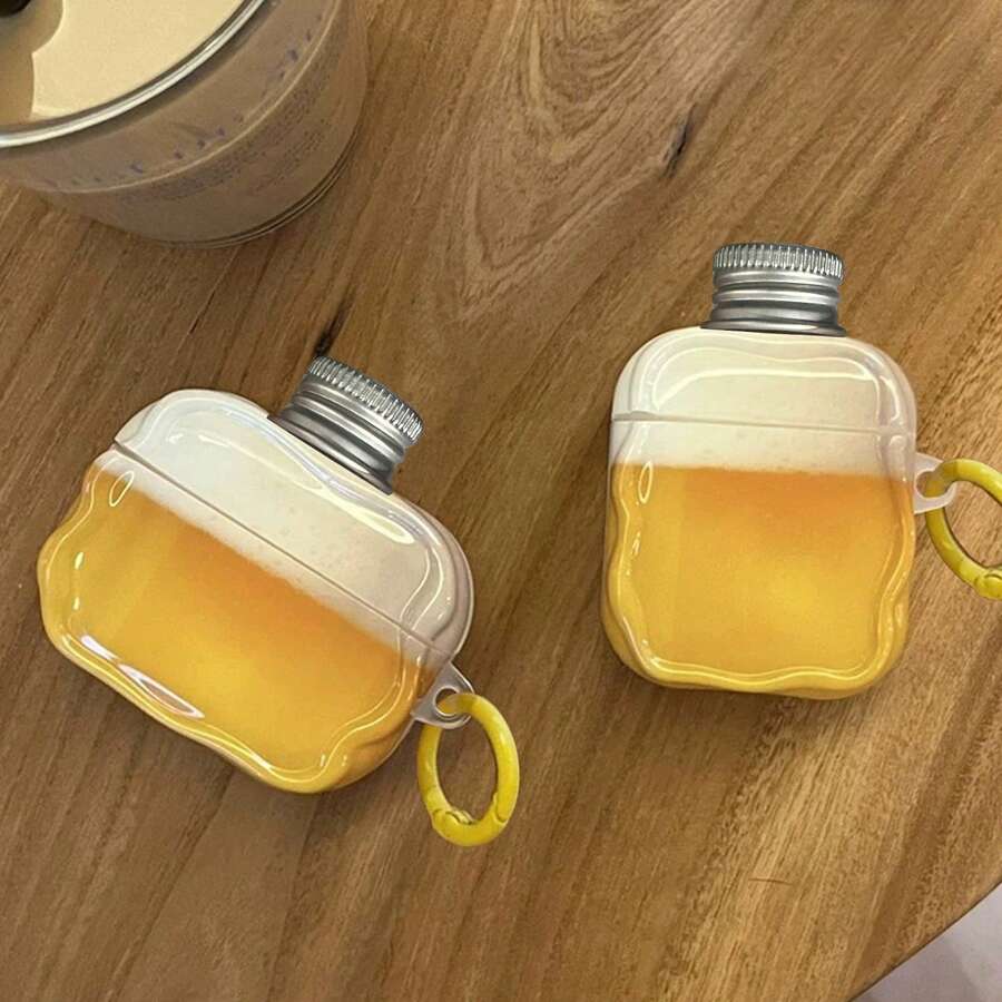 创意啤酒罐造型3D瓶盖设计保护壳，兼容苹果1/2/3/Pro/Pro2/Pro3，防摔防刮 - 無色 - 查看 1