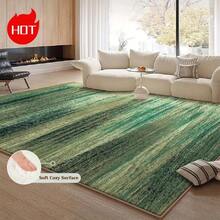 A High-End Version (950g/㎡) In A Green Modern Minimalist Style / A Large-Area Carpet In The Velvet Version, Featuring High-Density Thickened Material For The Premium Model. Adorned With Personalized Pattern Designs, This Luxurious Area Rug Perfectly Complements Various Home Decor Styles. The Machine-Washable Design Ensures Easy Maintenance, - Multicolor - View 16
