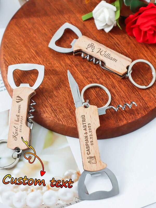Customized Text LOGO Personalized Multi-Function Keychain Bottle Opener - Suitable For Birthday, Anniversary, Wedding, Housewarming Gifts, Personalized Wine Bottle Opener, Gift For Him, Multi-Functional, Durable, Ornamental, Reusable, Exquisite, Stylish, High-Quality, Colorful, Modern, Custom, Personalized, Unique, Ideal Gifts For Him, Ideal Gifts For Her, Boyfriend, Friends, Tea Room, Home, Garden, Office, For Anniversaries, For Valentine's Day, For Mother's Day, For Birthdays, For Father's Day, For Graduation, For Weddings, For Housewarming, Barware & Wine Making