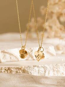 Dây chuyền chiếu ảnh thú cưng theo yêu cầu, Dây chuyền hình trái tim in dấu chân thú cưng và tên, Dây chuyền ảnh có tên, Dây chuyền chiếu ảnh cá nhân hóa, Quà tặng cho bạn gái yêu thú cưng, Dây chuyền ảnh kỷ niệm thú cưng, Dây chuyền nữ thời trang theo yêu cầu, Quà Giáng sinh theo yêu cầu, Trang sức thân thiện với động vật, Trang sức dành cho nữ - Vòng cổ chiếu - Xem 9