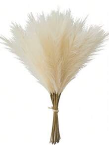 3/6/12/36pcs Beige Fake Pampas Grass, Large Fluffy Artificial Reeds, Bohemian Style Artificial Flowers, Wedding Party Home Living Room Bedroom Vase Photography Autumn Decoration