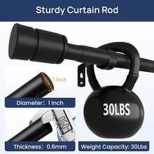 Curtain Window Rods - Black - View 5