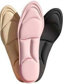 1 paire de semelles intérieures en mousse à mémoire de forme 5D - Respirantes, amortissantes, avec un soutien rembourré. Conception ergonomique pour la course, la marche et le port décontracté. Confort universel pour hommes et femmes, confort de marche, design de semelle intérieure élégant, matériau de semelle intérieure durable