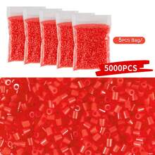 1000/2000/5000 hạt nhựa nhỏ 2.6mm, hạt ghép hình pixel, hạt sắt nung chảy, hạt trang trí DIY chất lượng cao, quà tặng thủ công. - Đậu - Xem 48