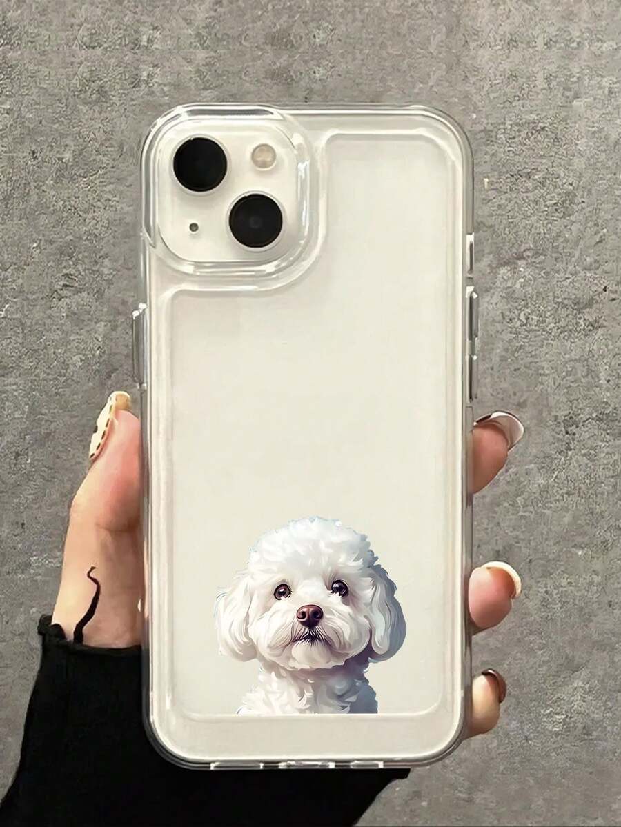 Crystal Clear Space Case Full-Body Shockproof TPU Material Little Teddy Dog Pattern Design Precision Cutouts For IPhone And Perfect Fit To Handle Everyday Drops And Lmpacts - Trong sáng - Xem 1