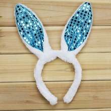 1 Phụ kiện trang phục băng đô tai thỏ gợi cảm, đạo cụ trang trí tiệc, quà tặng sinh nhật/lễ Phục sinh/halloween/giáng sinh - Xám - Xem 12