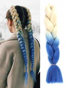 Paquete de 1 cabello trenzado grande de 24 pulgadas apto para mujeres, color rosa oscuro, extensiones de cabello sintético de ganchillo útiles y hábiles, resistentes al calor, para Halloween, Navidad, Año Nuevo, carnaval y festivales de música - Multicolor - Ver 13