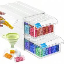 ARTDOT 64 Jars Storage Containers Art Kits Adults, Portable Storage Organizer With Sticker Labels Painting Accessories And Tools
