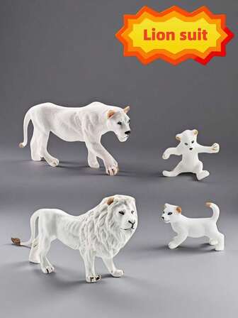 野生森林动物仿真狮子模型儿童玩具实体材质，装饰摆件儿童理想礼物，科普教育，卧室客厅装饰，万圣节礼物