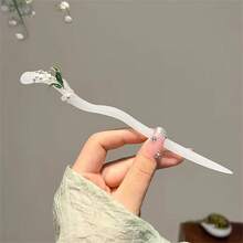 1pc Elegant Lily Flower Hair Clip, Vintage Style Hair Accessory For Women, Bun Extension, Pins For Hair
