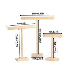 Jewelry Display Stand, Necklace Bracelet Holder Organizer, Minimalist Cylindrical Wooden Rack