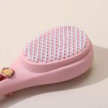 The Latest Retractable Comb From 2025, Effortlessly Cleans Hair. Anti-Static Comb With ABS Plastic Bristles, Portable Head Massager, Perfect For Creating Smooth And Healthy Hair - Suitable For All Hairstyles, Family Use, Hairbrush, An Ideal Birthday Gift. - Hồng - Xem 6
