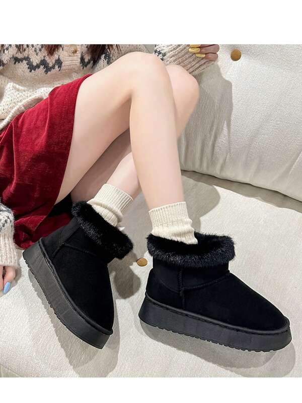 Pantufas femininas de algodão macio e fofinho, de cor sólida. Pantufas confortáveis e quentes para uso interno. Pantufas duráveis e antiderrapantes para uso interno/externo. Pantufas confortáveis e quentes para uso doméstico. Forro de lã grossa. Pantufas essenciais de algodão, macias, confortáveis e quentes para uso doméstico. Pantufas femininas lã com sola grossa e bico fechado. Sapatos de neve para uso externo e interno, da moda de inverno, pantufas sem cadarço adequadas para uso interno e externo, sola antiderrapante de borracha termoplástica (TPR).