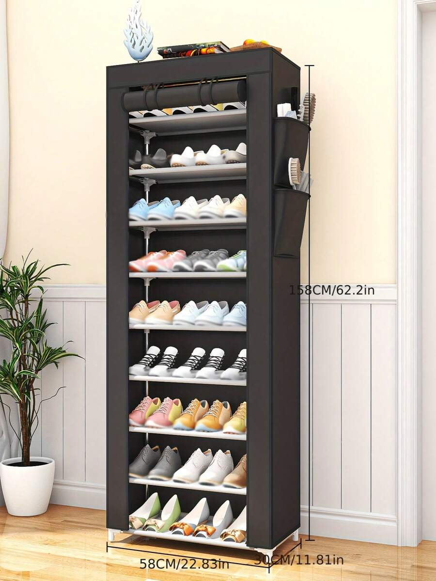 1pc Multi-Layer Large Capacity Shoe Storage Organizer, Space-Saving Design Fits Various Home Spaces, Keeps Shoes Tidy And Organized, Practical And Decorative Room Decor