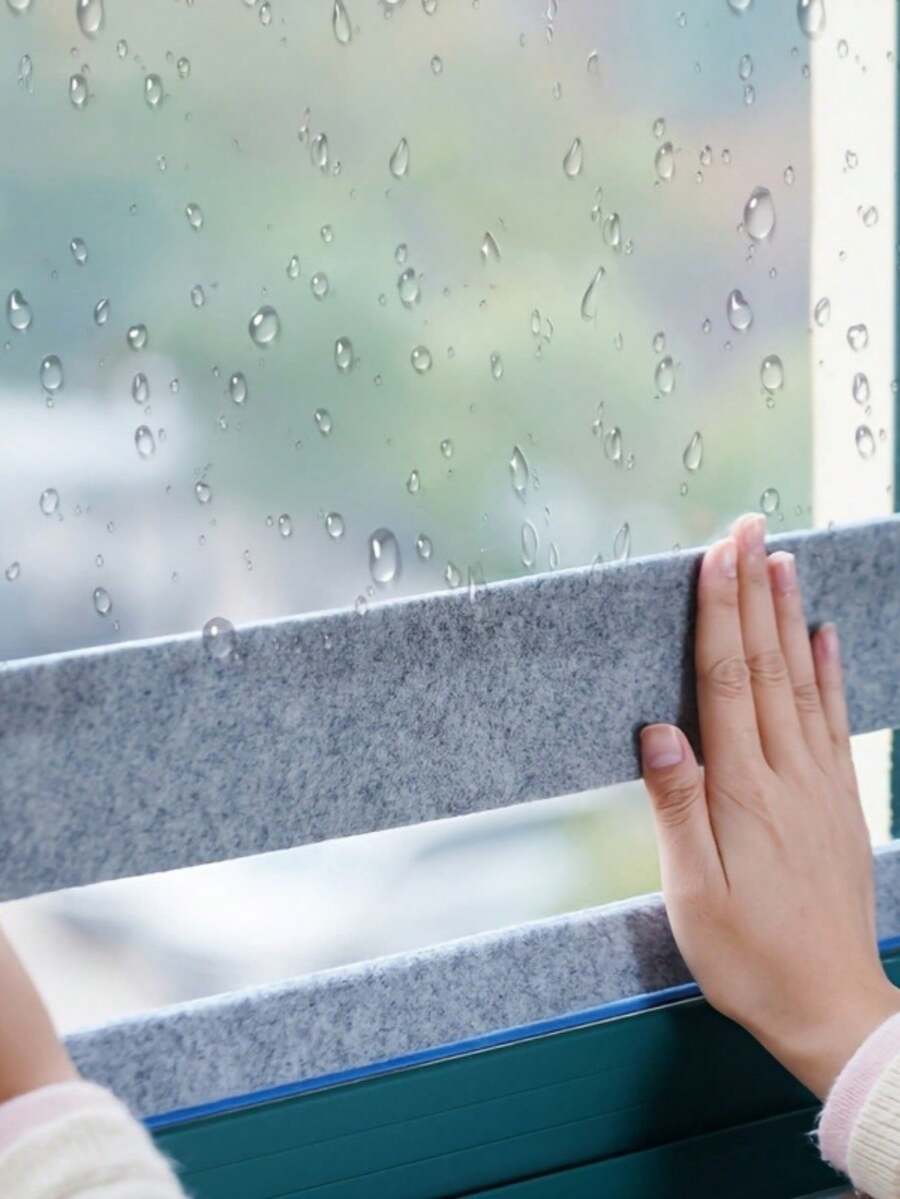 1 Roll Window Condensation Solution - Anti-Condensation Sealing Tape & Waterproof Self-Adhesive Absorbent Felt Strip, Moisture Barrier & Suction Seal To Effectively Keep Windows Dry, Suitable For Windows, Doors, AC Units - Multicolor - View 1