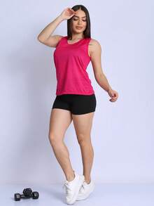 Women Sports Tees & Tanks - 玫紅色 - 查看 6