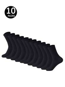 5/10/20 双装加厚黑白男士冬季袜子，时尚休闲舒适，适合户外运动、跑步、健身，压缩膝袜，商务休闲假日黑白长筒袜，圣诞节、感恩节、新年节日礼物（加厚款），适合鞋码 (35-39/39-42) - 彩色 - 查看 7