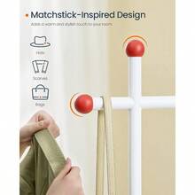 Clothes Rack Clothes Rail On Wheels Portable Garment Rack With 1 Clothes Hanging Rail MatchstickShaped Hooks Matte  UHSR170W01