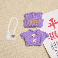 1/2 Sets Fashionable Clothing Sets Suitable For Labubu (Without The Doll), Hand-Woven , Cute Clothes, Bags, Hats, DIY Fashionable And Interesting Accessories, Suitable For Daughter's Birthday, Anniversary, And Holiday Gifts, Christmas Gift