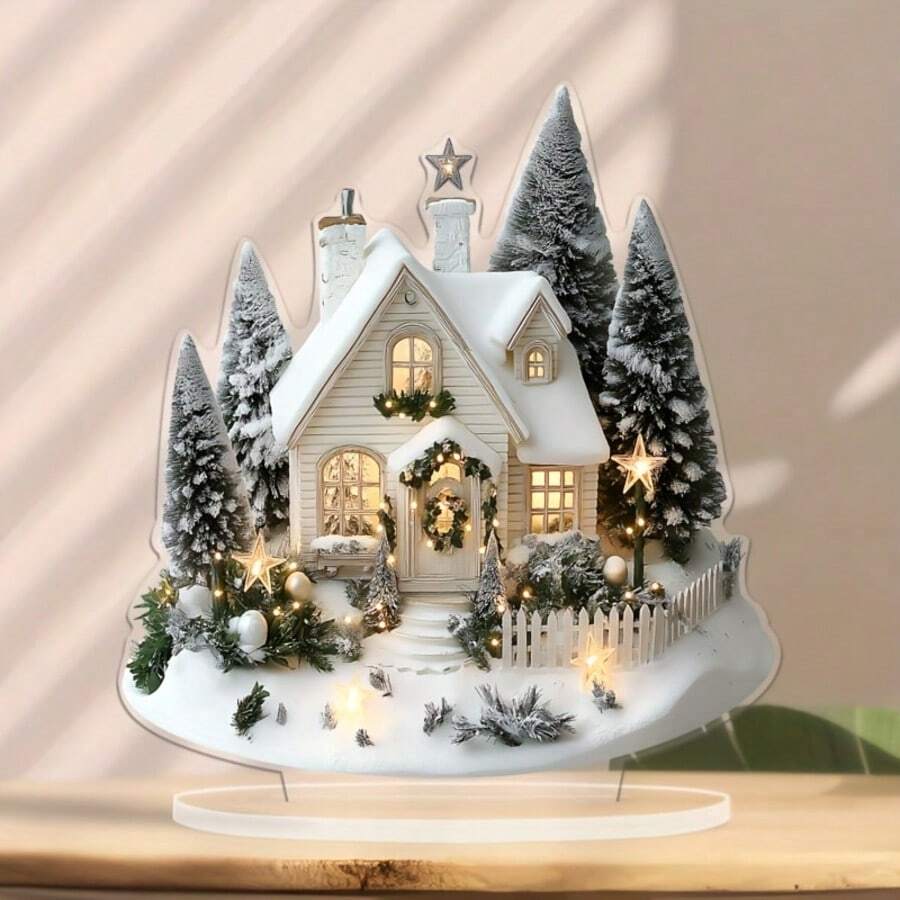 زخرفة مكتبية أكريليك لكوخ الثلج بطراز بوهيمي - مثالي للمكتب والمقهى وغرفة النوم والديكور المنزلي في المناسبات