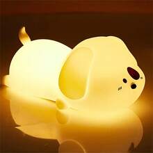 卡通狗硅胶拍手开合床头灯，幼儿园书桌装饰儿童睡眠夜灯 - 狗 - 查看 10